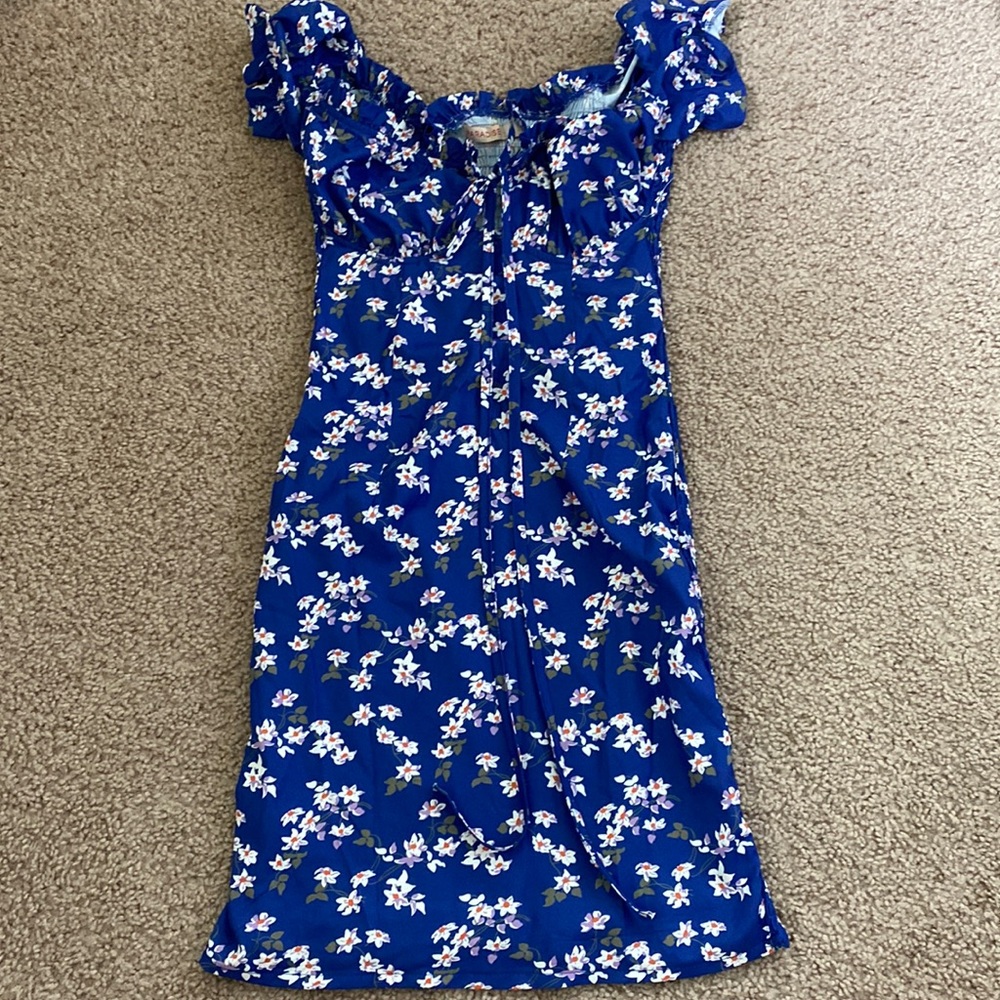 Blue flower paradise dress